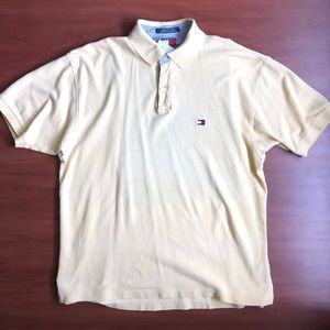 Tommy Hilfiger Yellow Polo Shirt L Collared